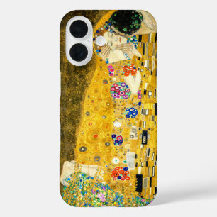 Gustav Klimt Kiss / Valentine's Day Romantic Art iPhone 16 Case