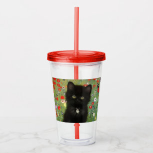 Gustav Klimt Kitten Acrylic Tumbler