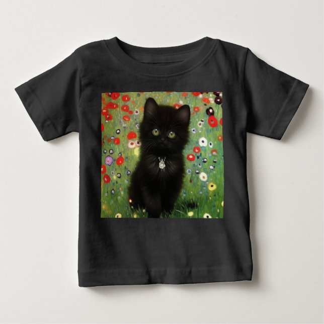 Gustav Klimt Kitten Baby T-Shirt (Front)