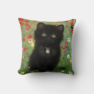 Gustav Klimt Kitten Cushion