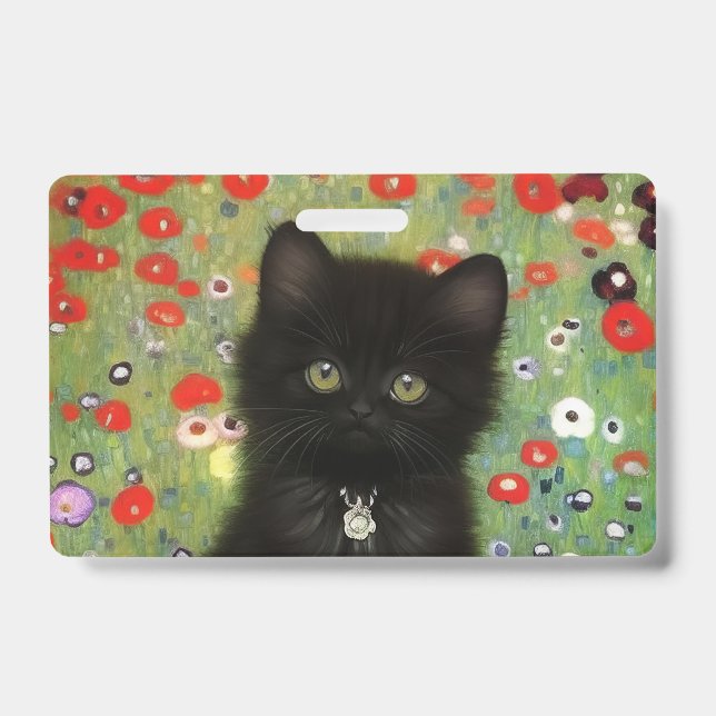 Gustav Klimt Kitten ID Badge (Front)