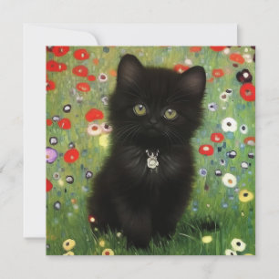 Gustav Klimt Kitten Invitation