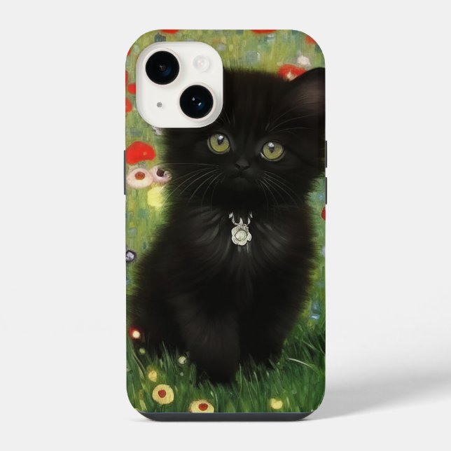 Gustav Klimt Kitten iPhone Case (Back)