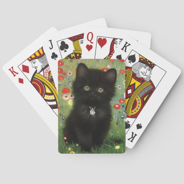 Gustav Klimt Kitten Playing Cards (Back)