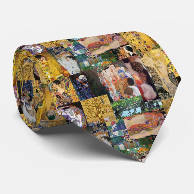 Gustav Klimt ,“ Klimt's collage works ” ネクタイ Tie (Rolled)