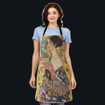 Gustav Klimt-Lady with a Fan |  Apron<br><div class="desc">[Special Reminder] This product is designed using a high-definition JPG format image with dimensions of 11088 x 11040 pixels at 300 DPI.*** Gustav Klimt's "Lady with a Fan" is a mesmerising portrait that captures the essence of the Jugendstil and Art Nouveau movements. The painting features a regal woman, her gaze...</div>