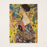 Gustav Klimt Lady With Fan Art Nouveau Painting<br><div class="desc">Gustav Klimt Lady With Fan Art Nouveau Painting This half portrait of a beautiful woman shows a yellow background with asiatic ornaments, colourful birds and lotus flowers. The lady wears a dress in the style of a kimono imprinted with motives of a Chinese dragon dress. Beautiful artistic romantic decorative fine...</div>