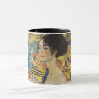 Gustav Klimt Lady With Fan Art Nouveau Painting