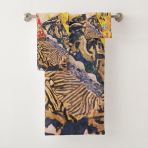 Gustav Klimt Lady With Fan Bath Towel Set