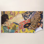 Gustav Klimt Lady With Fan Beach Towel<br><div class="desc">Gustav Klimt Lady With Fan</div>