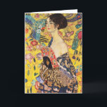 Gustav Klimt Lady With Fan Card<br><div class="desc">Gustav Klimt Lady With Fan</div>