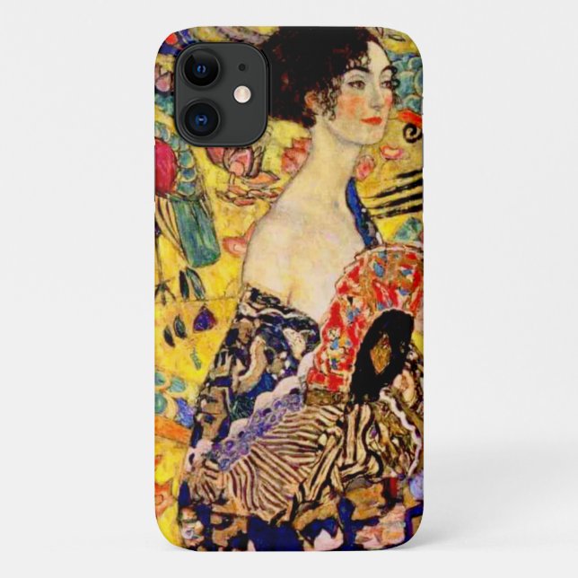Gustav Klimt Lady with Fan Case-Mate iPhone Case (Back)