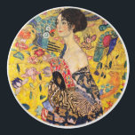 Gustav Klimt - Lady with Fan Ceramic Knob<br><div class="desc">Lady with Fan - Gustav Klimt,  Oil on Canvas,  1917-1918</div>