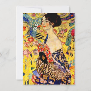 Gustav Klimt Lady with Fan Invitation