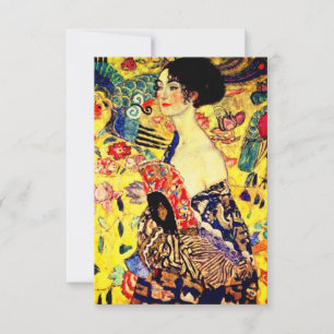 Gustav Klimt Lady with Fan Invitation