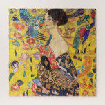 Gustav Klimt Lady With Fan Jigsaw Puzzle<br><div class="desc">Gustav Klimt Lady With Fan Jigsaw Puzzle.</div>