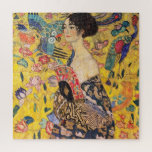 Gustav Klimt - Lady with Fan Jigsaw Puzzle<br><div class="desc">Lady with Fan - Gustav Klimt,  Oil on Canvas,  1917-1918</div>