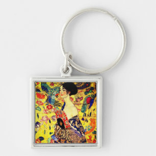 Gustav Klimt Lady with Fan Key Ring