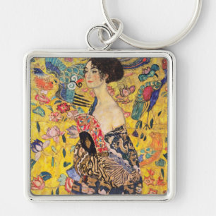 Gustav Klimt - Lady with Fan Key Ring