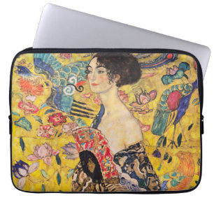 Gustav Klimt - Lady with Fan Laptop Sleeve