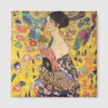 Gustav Klimt - Lady with Fan Magnet<br><div class="desc">Lady with Fan - Gustav Klimt,  Oil on Canvas,  1917-1918</div>