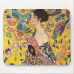 Gustav Klimt - Lady with Fan Mouse Pad<br><div class="desc">Lady with Fan - Gustav Klimt,  Oil on Canvas,  1917-1918</div>