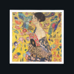 Gustav Klimt - Lady with Fan Napkin<br><div class="desc">Lady with Fan - Gustav Klimt,  Oil on Canvas,  1917-1918</div>