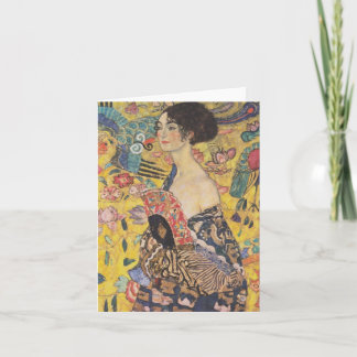 Gustav Klimt Lady With Fan Note Card
