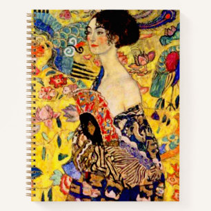 Gustav Klimt Lady with Fan Notebook