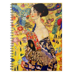 Gustav Klimt Lady with Fan Notebook