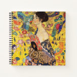 Gustav Klimt Lady With Fan Notebook<br><div class="desc">Gustav Klimt Lady With Fan</div>