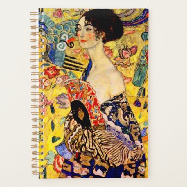 Gustav Klimt Lady with Fan Planner (Front)