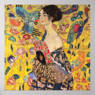 Gustav Klimt - Lady with Fan Poster
