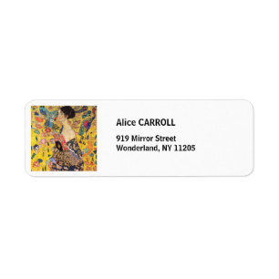 Gustav Klimt - Lady with Fan Return Address Label