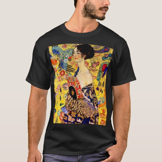 Gustav Klimt Lady with Fan T-Shirt (Front)