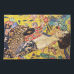 Gustav Klimt Lady With Fan Tea Towel<br><div class="desc">Gustav Klimt Lady With Fan</div>