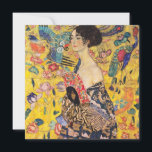 Gustav Klimt - Lady with Fan Thank You Card<br><div class="desc">Lady with Fan - Gustav Klimt,  Oil on Canvas,  1917-1918</div>