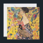 Gustav Klimt - Lady with Fan Thank You Card<br><div class="desc">Lady with Fan - Gustav Klimt,  Oil on Canvas,  1917-1918</div>