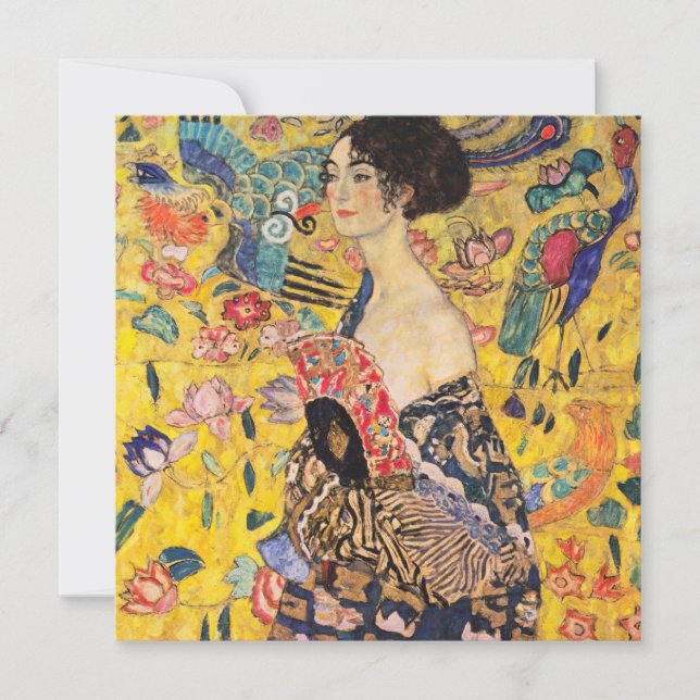 Gustav Klimt - Lady with Fan Thank You Card (Front)