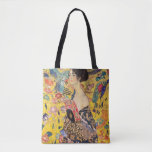 Gustav Klimt - Lady with Fan Tote Bag<br><div class="desc">Lady with Fan - Gustav Klimt,  Oil on Canvas,  1917-1918</div>