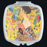 Gustav Klimt Lady With Fan vintage art nouveau Compact Mirror<br><div class="desc">Gustav Klimt Lady With Fan vintage art nouveau</div>