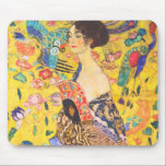 Gustav Klimt Lady With Fan vintage art nouveau Mouse Pad<br><div class="desc">Gustav Klimt Lady With Fan vintage art nouveau</div>