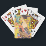 Gustav Klimt Lady With Fan vintage art nouveau Playing Cards<br><div class="desc">Gustav Klimt Lady With Fan vintage art nouveau</div>