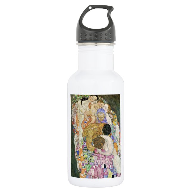 Gustav Klimt Life and Death 532 Ml Water Bottle (Front)