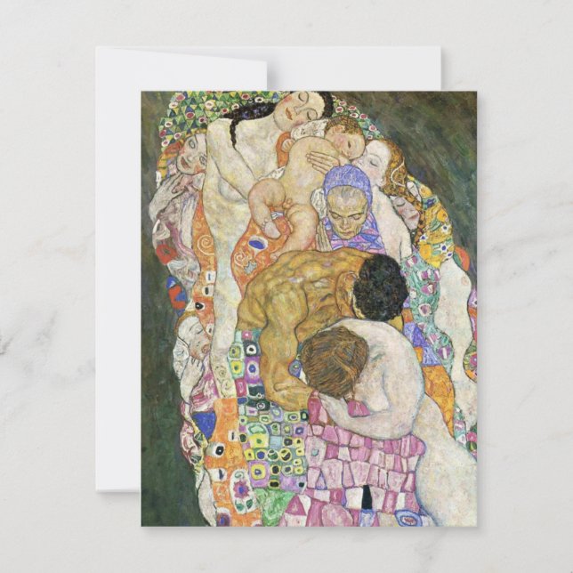 Gustav Klimt Life and Death Invitations (Front)