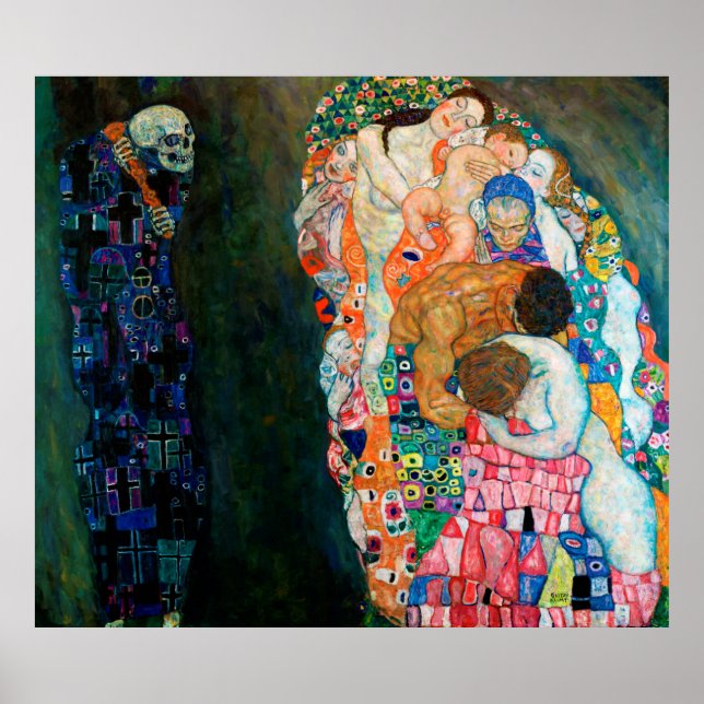 Gustav Klimt "Life and Death" Poster (Front)