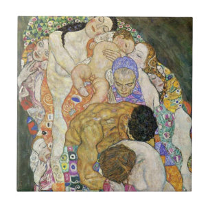 Gustav Klimt Life and Death Tile