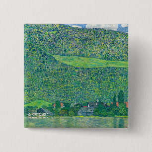 Gustav Klimt - Litzlberg am Attersee 15 Cm Square Badge