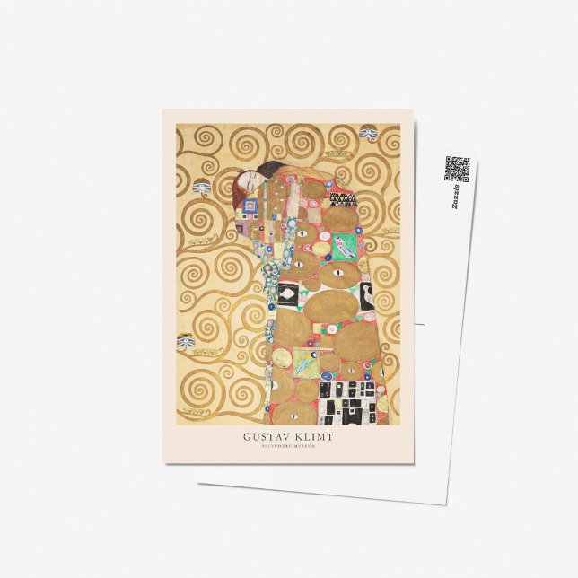Gustav Klimt Lovers Embrace Art Exhibition Poster Postcard (Creator Uploaded)