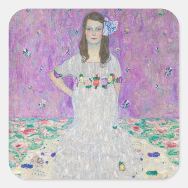 Gustav Klimt - Mada Primavesi Square Sticker (Front)